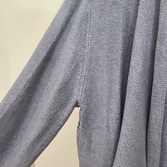 Duffield Lane Open Front Cardigan Size M Tassels Lavender Grey Waterfall Front - Picture 3 of 9